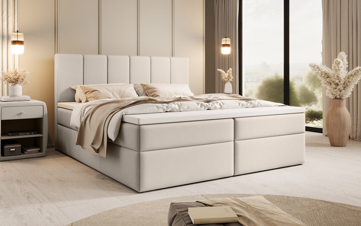 Luxuriöses Boxspringbett Aurelia Stoffbett mit Integriertem Stauraum für Schlafzimmer