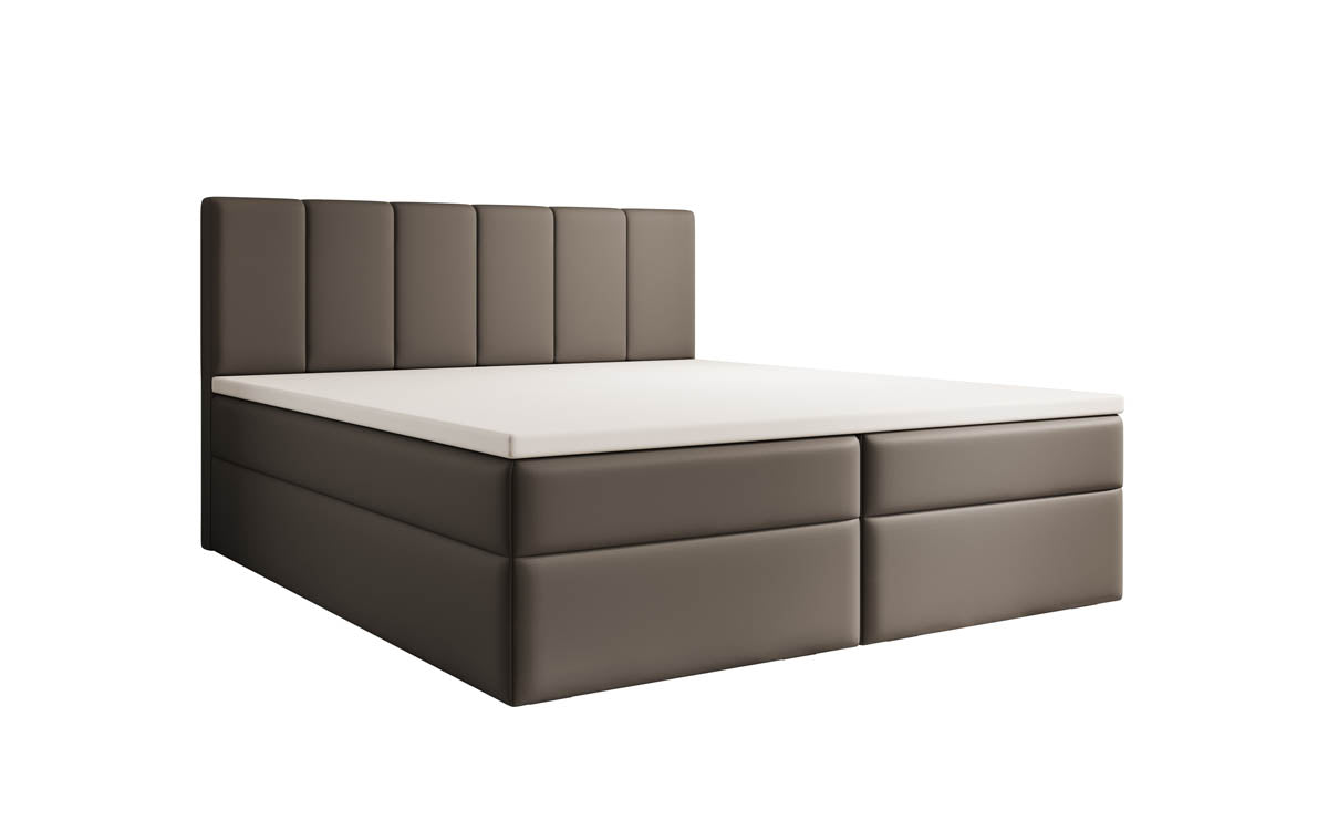 Aurelia Boxspringbett Kunstleder, cleverem Stauraum, inklusive Premium Topper