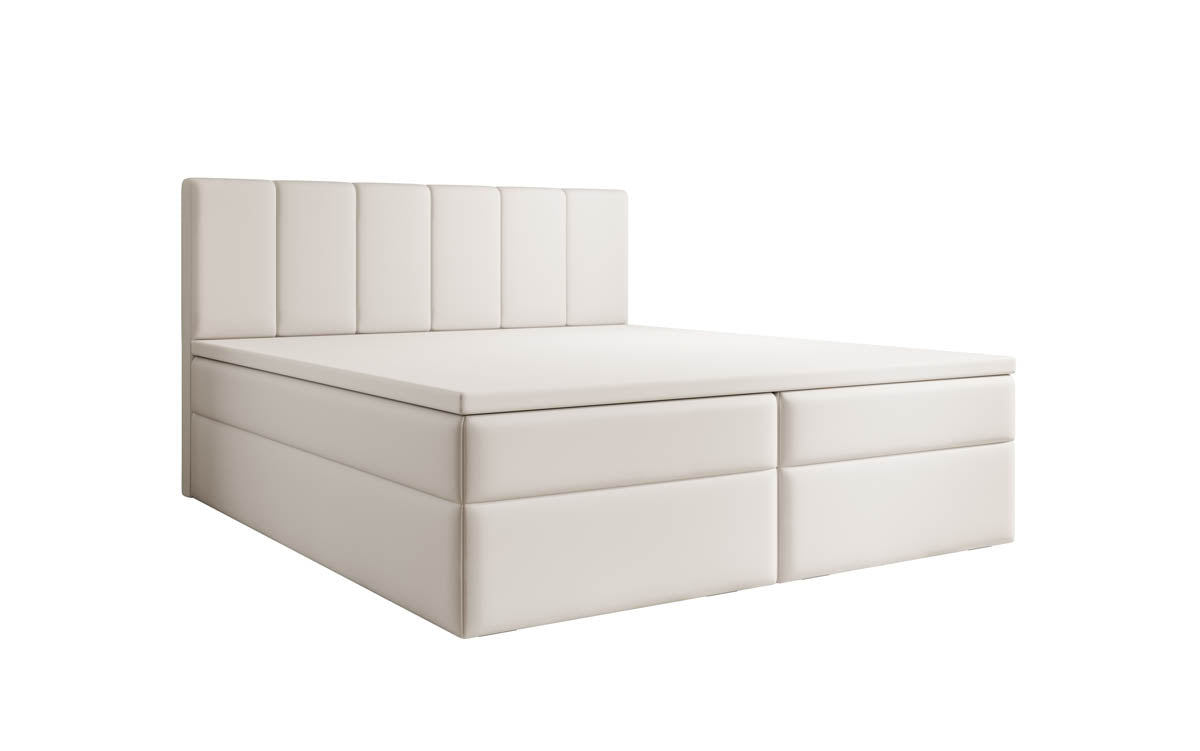 Aurelia Boxspringbett Kunstleder, cleverem Stauraum, inklusive Premium Topper
