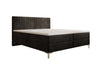 Leona Luxus Samt Boxspringbett mit Geräumigem Stauraum und Komfort Topper