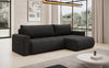 Modernes Designer Ecksofa Venezia mit Schlaffunktion, Stauraum, und Stoffbezug