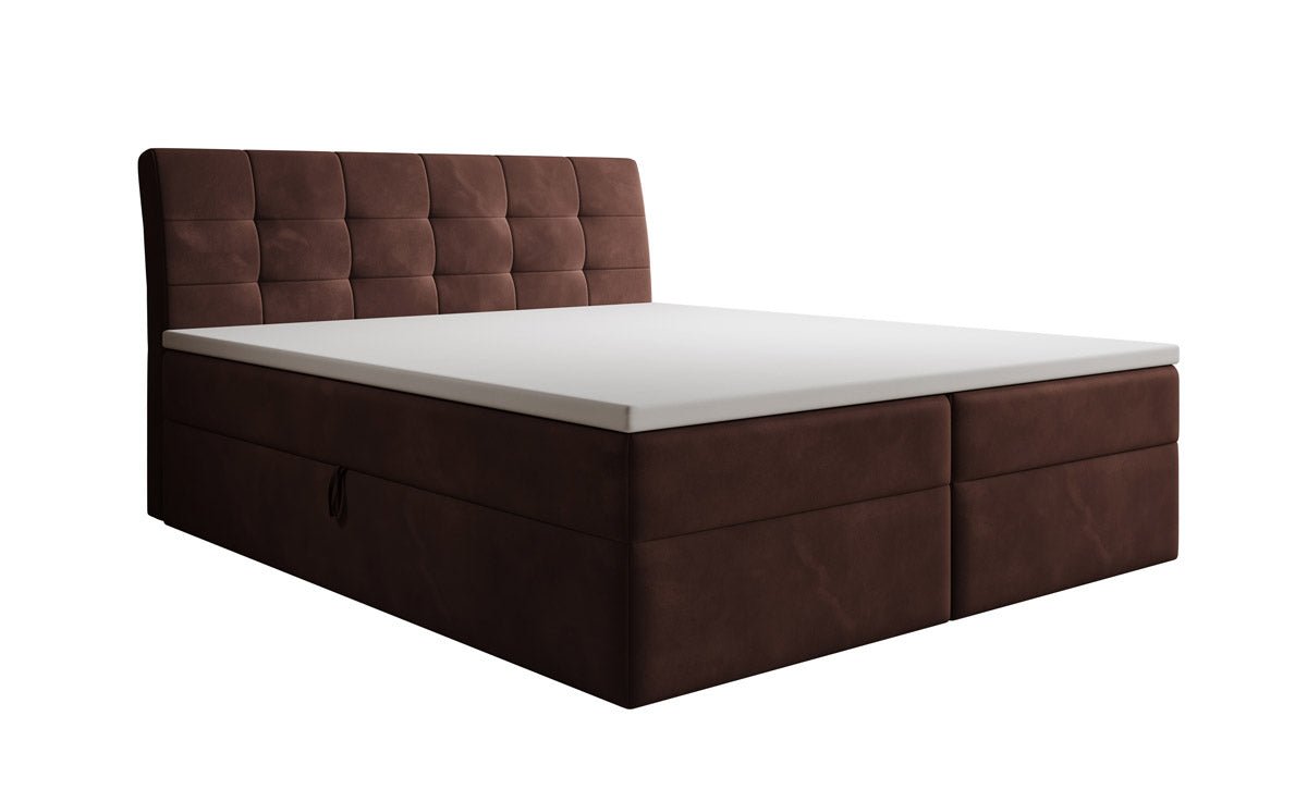 Luxuriöses Samt Boxspringbett Amalia: Ultimativer Schlafkomfort & Eleganz mit Stauraum