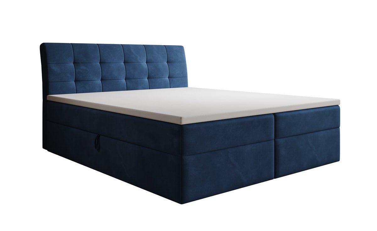 Luxuriöses Samt Boxspringbett Amalia: Ultimativer Schlafkomfort & Eleganz mit Stauraum