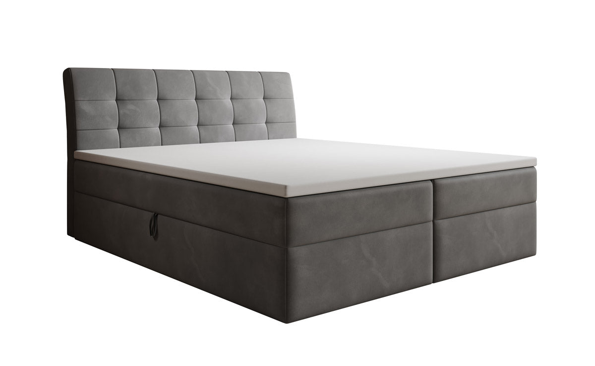 Luxuriöses Samt Boxspringbett Amalia: Ultimativer Schlafkomfort & Eleganz mit Stauraum