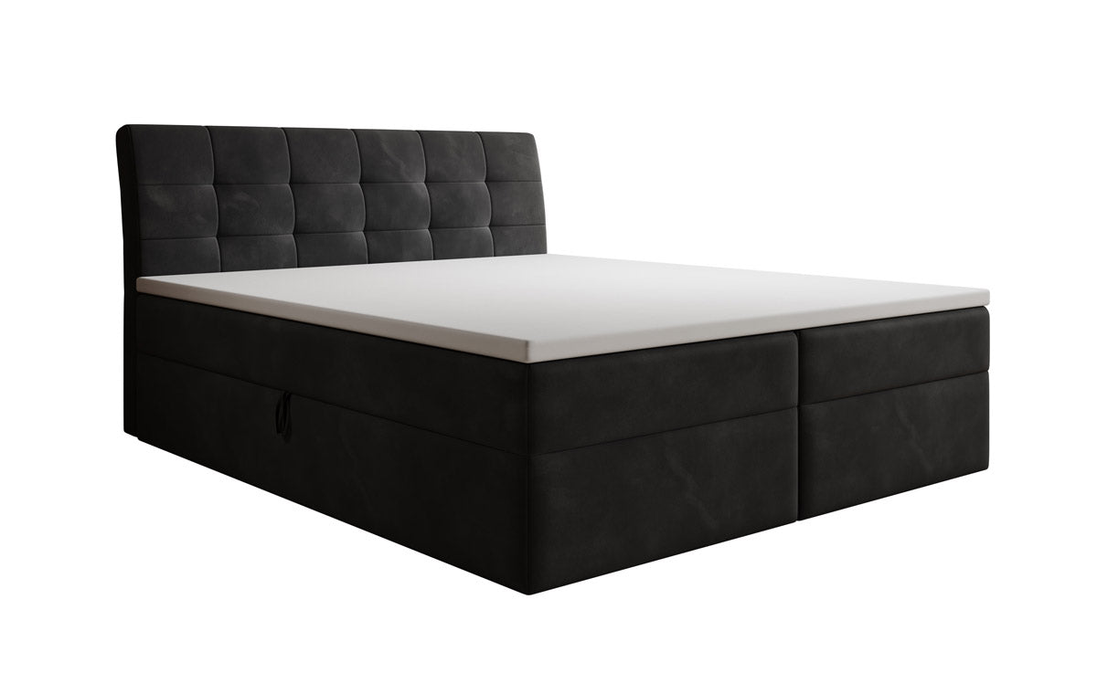 Luxuriöses Samt Boxspringbett Amalia: Ultimativer Schlafkomfort & Eleganz mit Stauraum