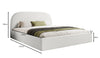 Luxuriöses Designer Polsterbett Lorelei mit Bouclé-Stoff & Cleverem Stauraum