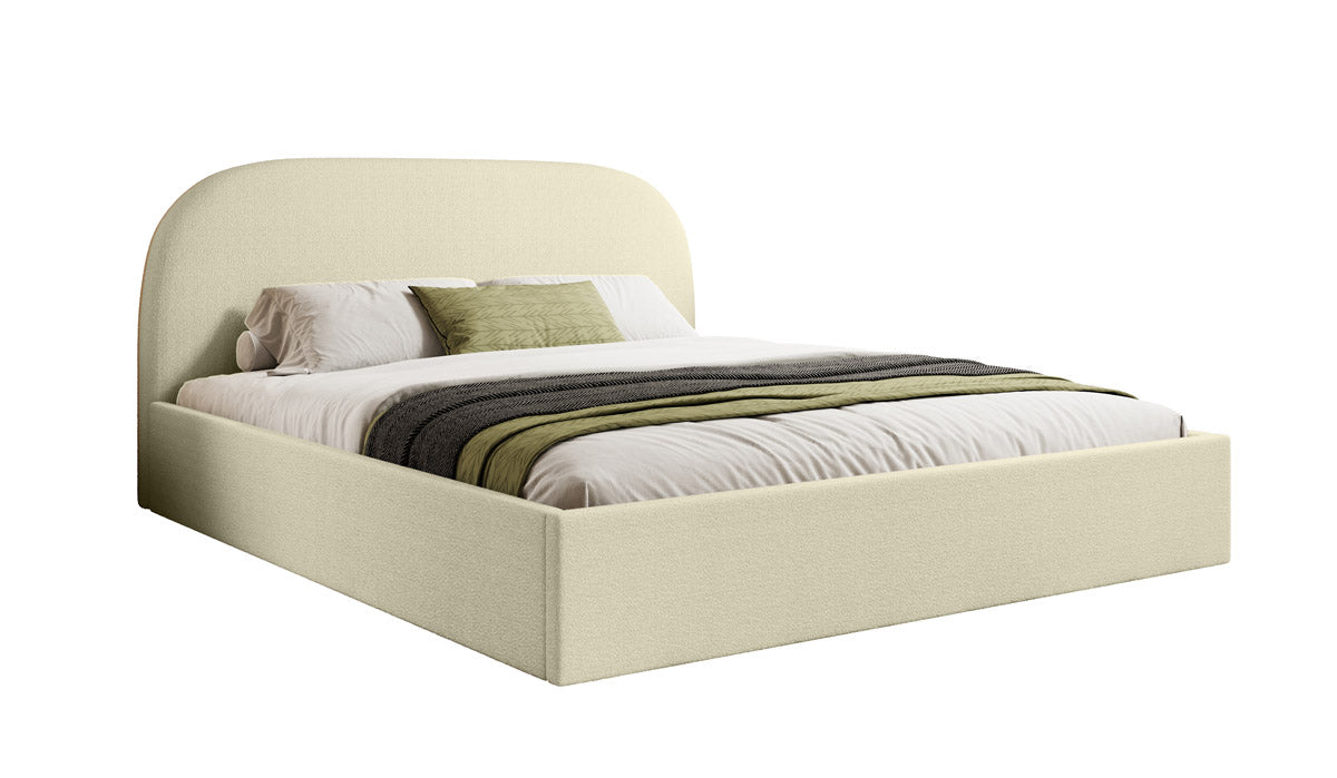 Lorelei Designer Bouclé Polsterbett mit Stauraumfunktion – Eleganz & Komfort für Ihr Schlafzimmer