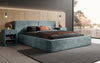 Elegantes Designer Polsterbett Ophelia: Samtiger Cord-Bezug, integrierter Stauraum, maximaler Komfort