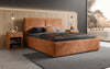 Luxuriöses Designer Polsterbett Elara aus Cord mit viel Stauraum