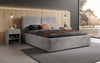 Luxuriöses Designer Polsterbett Elara aus Cord mit viel Stauraum