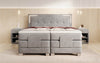 Luxuriöses Boxspringbett Noctis Samt mit elektrischer Verstellung und integrierter LED