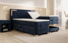 Luxuriöses Boxspringbett Noctis Samt mit elektrischer Verstellung und integrierter LED