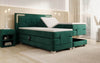 Luxuriöses Boxspringbett Noctis Samt mit elektrischer Verstellung und integrierter LED