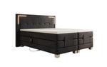 Lade das Bild in den Galerie-Viewer, Elektrisch Verstellbares Boxspringbett Noctis Samt mit LED-Beleuchtung und H3 Härtegrad
