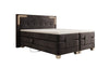 Luxuriöses Boxspringbett Noctis Samt mit elektrischer Verstellung und integrierter LED