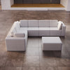 Luxuriöses Modulares Gartensofa Set mit Beistelltisch – Wetterfest & Komfortabel