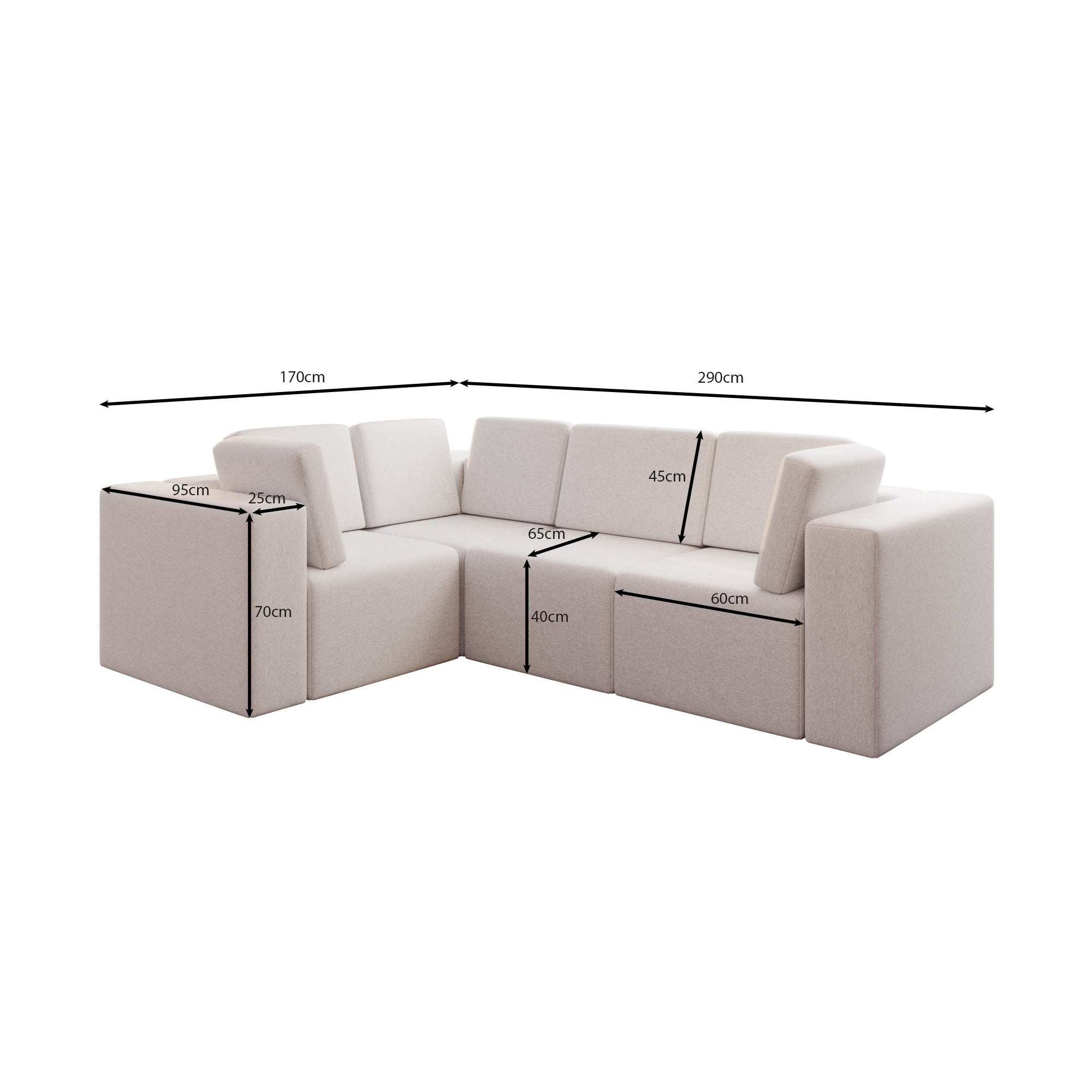 Modulares Gartensofa Eden L: Flexibles Outdoor Lounge Set für Ihren Garten