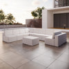Luxuriöses Modulares Gartensofa Set U-Form mit Beistellhocker – Wetterfest & Komfortabel