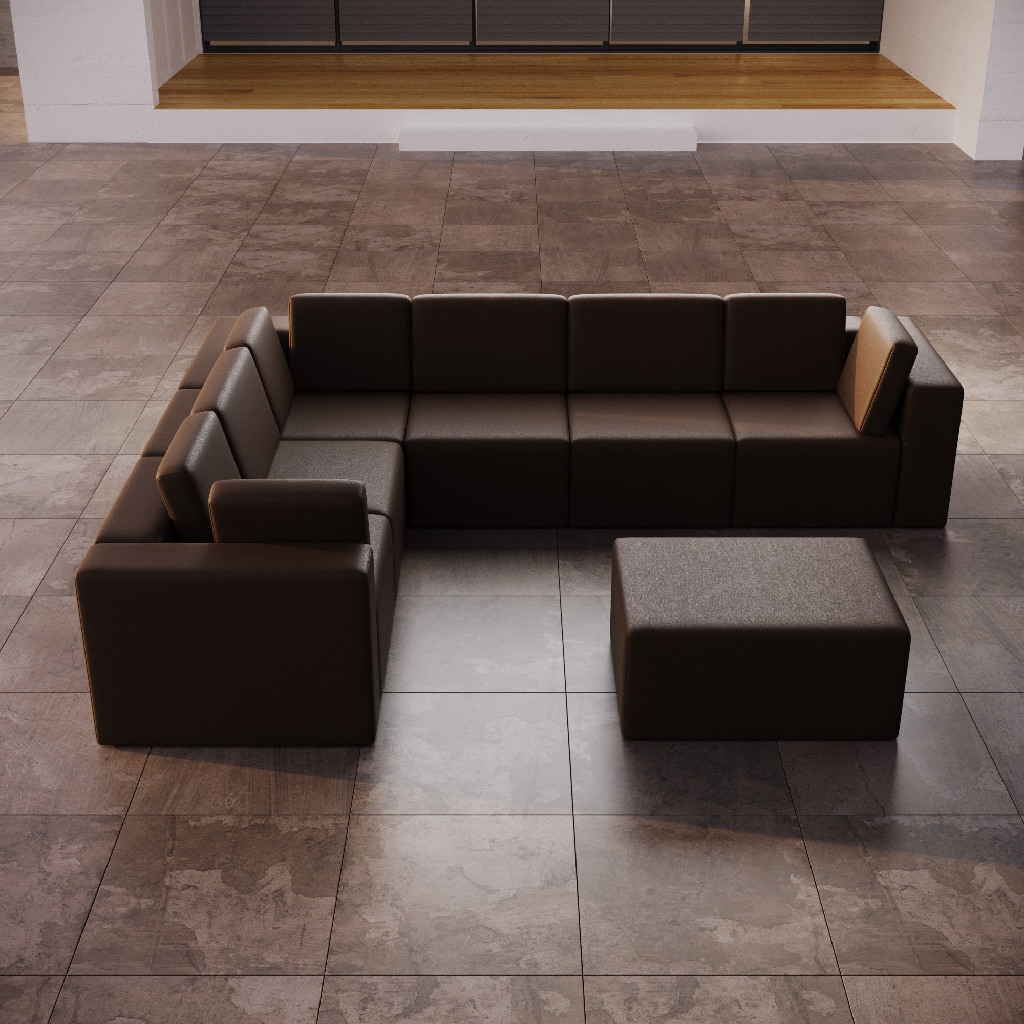 Luxuriöses Modulares Gartensofa Set mit Beistelltisch – Wetterfest & Komfortabel