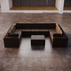 Luxuriöses Modulares Gartensofa U-Form mit Hocker – Wetterfest für Outdoor Komfort
