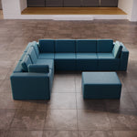 Lade das Bild in den Galerie-Viewer, Luxuriöses Modulares Gartensofa Set mit Beistelltisch – Wetterfest &amp; Komfortabel
