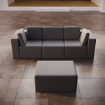 Lade das Bild in den Galerie-Viewer, Modulares Luxus Gartensofa Set Eden mit Hocker – Perfekt für Outdoor-Entspannung
