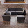 Luxuriöses Modulares Gartensofa Set mit Beistelltisch – Wetterfest & Komfortabel