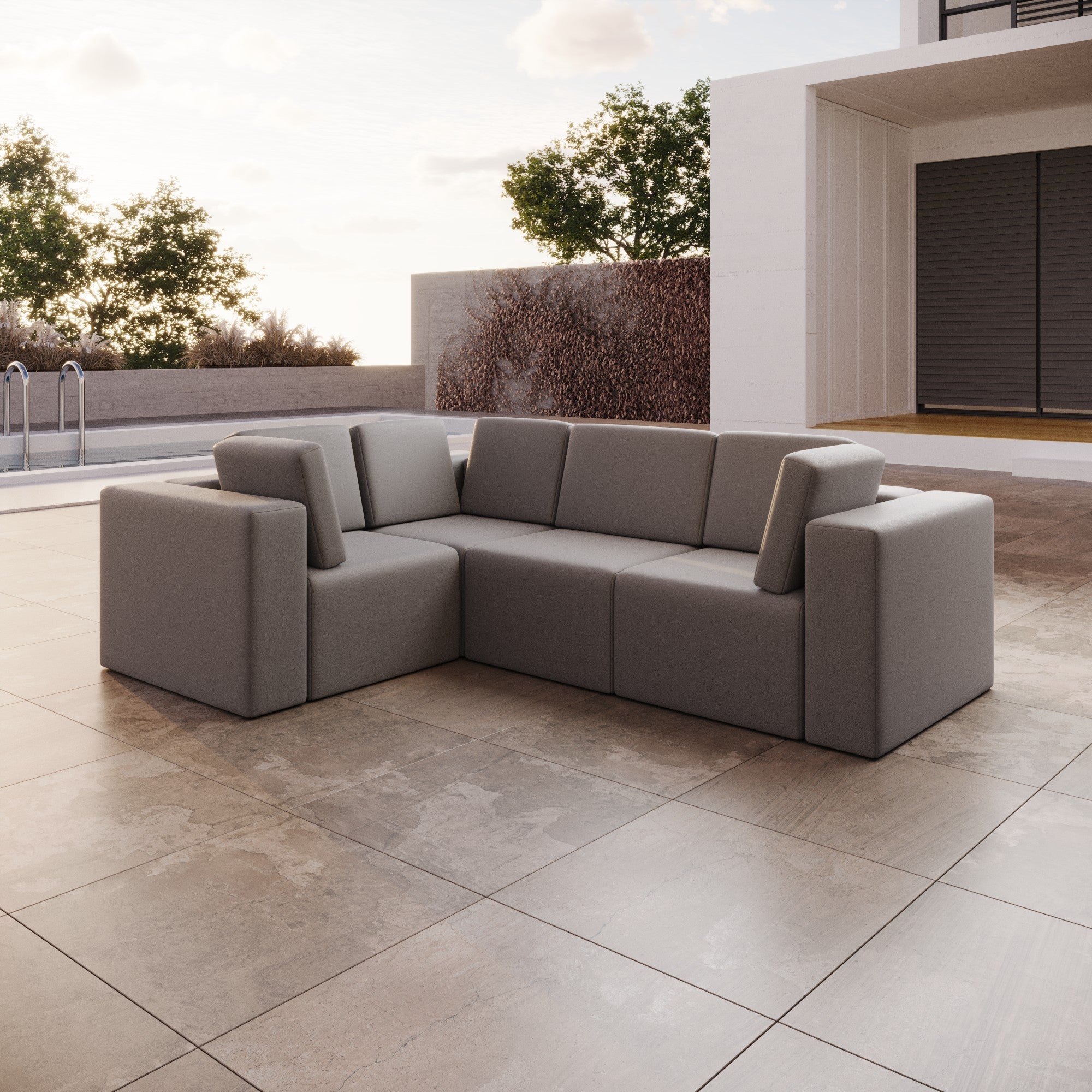 Modulares Gartensofa Eden L: Flexibles Outdoor Lounge Set für Ihren Garten