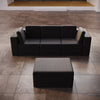 Modulares Luxus Gartensofa Set Eden mit Hocker – Perfekt für Outdoor-Entspannung