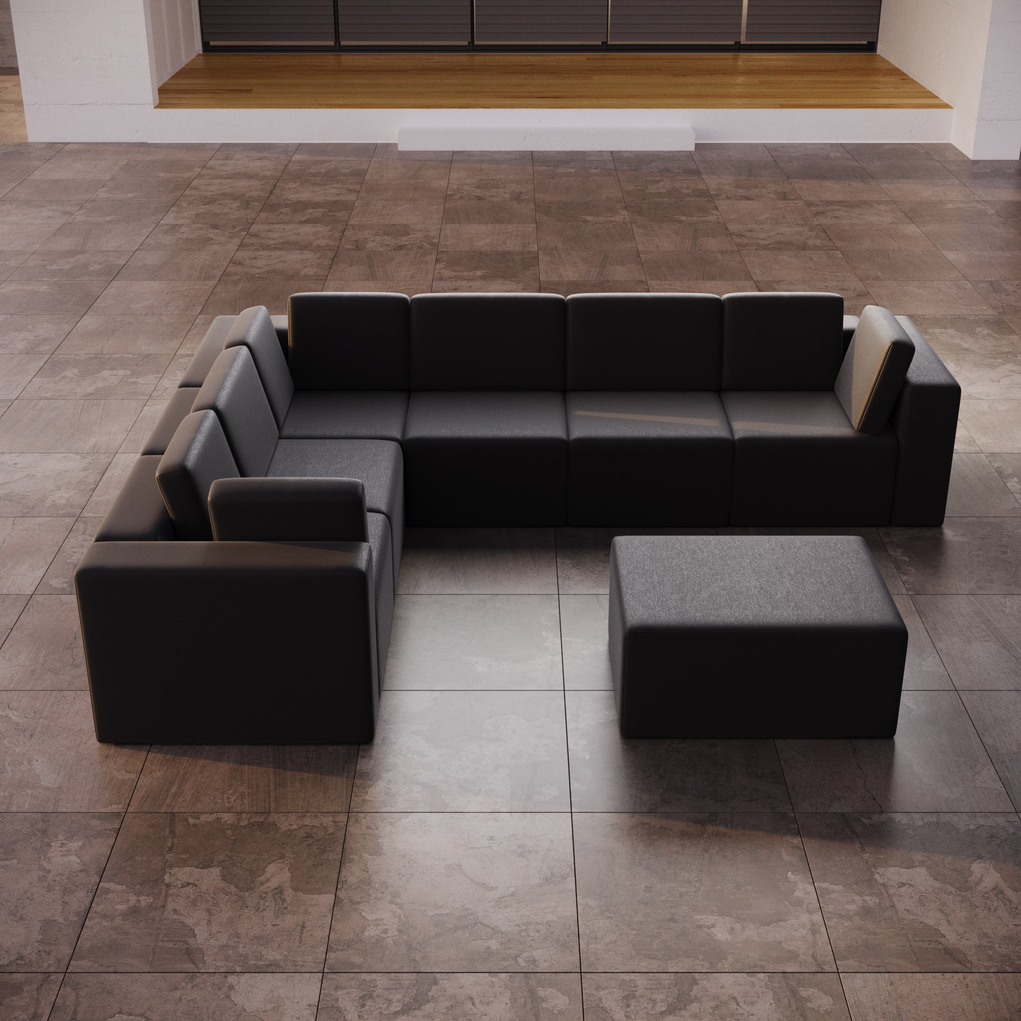 Luxuriöses Modulares Gartensofa Set mit Beistelltisch – Wetterfest & Komfortabel