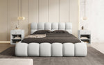 Lade das Bild in den Galerie-Viewer, Luxuriöses Designer Polsterbett Boston: Bouclé Stoff, Integrierter Stauraum, Modernes Schlafzimmer-Highlight
