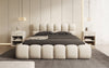 Designer Polsterbett Boston Bouclé mit Stauraum, Samtbezug, moderne Optik