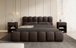 Lade das Bild in den Galerie-Viewer, Luxuriöses Designer Polsterbett Boston: Bouclé Stoff, Integrierter Stauraum, Modernes Schlafzimmer-Highlight
