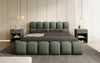 Designer Polsterbett Boston Bouclé mit Stauraum, Samtbezug, moderne Optik