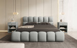 Lade das Bild in den Galerie-Viewer, Luxuriöses Designer Polsterbett Boston: Bouclé Stoff, Integrierter Stauraum, Modernes Schlafzimmer-Highlight
