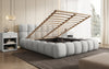Designer Polsterbett Boston Bouclé mit Integriertem Stauraum für Ihr Schlafzimmer