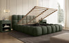 Designer Polsterbett Boston Bouclé mit Stauraum, Samtbezug, moderne Optik
