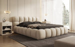 Lade das Bild in den Galerie-Viewer, Luxuriöses Designer Polsterbett Boston: Bouclé Stoff, Integrierter Stauraum, Modernes Schlafzimmer-Highlight
