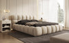 Designer Polsterbett Boston Bouclé mit Stauraum, Samtbezug, moderne Optik