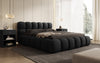Designer Polsterbett Boston Bouclé mit Stauraum, Samtbezug, moderne Optik
