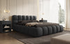 Luxuriöses Designer Polsterbett Boston: Bouclé Stoff, Integrierter Stauraum, Modernes Schlafzimmer-Highlight
