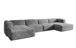 Lade das Bild in den Galerie-Viewer, Gemütliches U-förmiges Cord-Sofa: Luxuriöser Komfort mit Schlaffunktion und Stauraum
