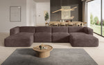 Lade das Bild in den Galerie-Viewer, Gemütliches U-förmiges Cord-Sofa: Luxuriöser Komfort mit Schlaffunktion und Stauraum
