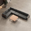 Euphoria Luxus Gartenlounge Aluminium Sunbrella Stoff Ecksofa Set mit Tisch