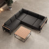 Luxuriöse Garten-Ecklounge mit Tisch: Wetterfestes Aluminium, Sunbrella-Stoff, Aevora Kollektion