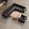Luxuriöse Euphoria Ecklounge: Elegantes Aluminium Gartenmöbel-Set mit Sunbrella Polstern, wetterfest, modern.