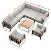 Luxuriöses Wetterfestes Garten Lounge Set: Ecksofa, Sessel, Aluminium, Sunbrella Stoff