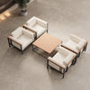 Luxuriöses Euphoria Outdoor Lounge Set: 4 Aluminium Sessel & Couchtisch