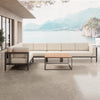 Euphoria Luxus Gartenlounge Aluminium Sunbrella Stoff Ecksofa Set mit Tisch