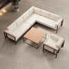 Luxuriöse Euphoria Ecklounge: Elegantes Aluminium Gartenmöbel-Set mit Sunbrella Polstern, wetterfest, modern.